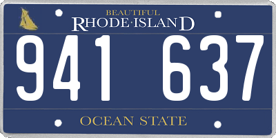 RI license plate 941637