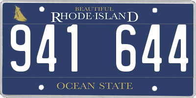 RI license plate 941644