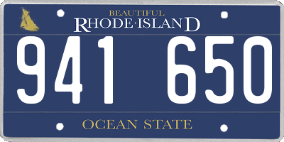 RI license plate 941650