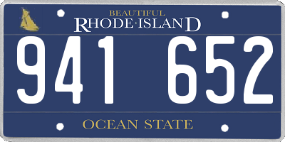 RI license plate 941652