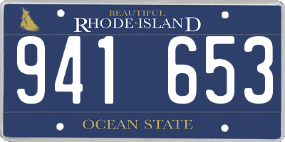 RI license plate 941653