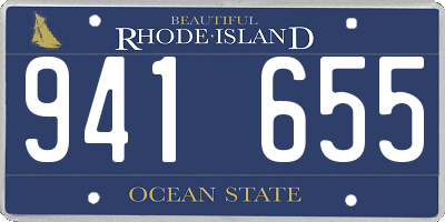 RI license plate 941655