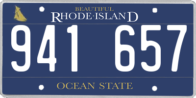 RI license plate 941657