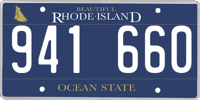 RI license plate 941660