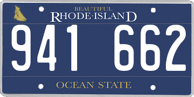 RI license plate 941662