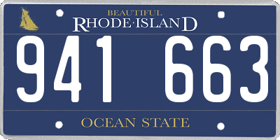RI license plate 941663
