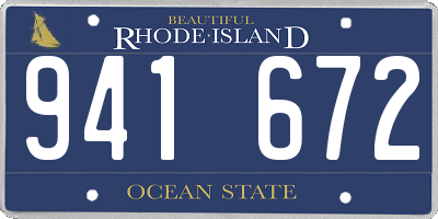 RI license plate 941672