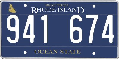 RI license plate 941674