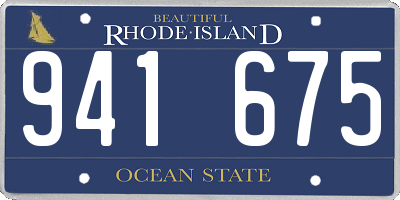 RI license plate 941675