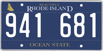 RI license plate 941681