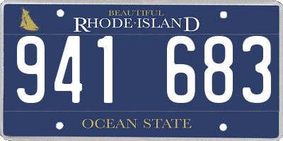 RI license plate 941683