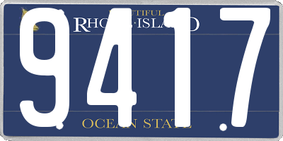 RI license plate 9417