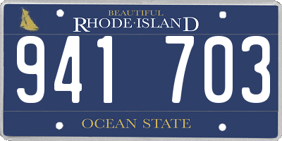 RI license plate 941703