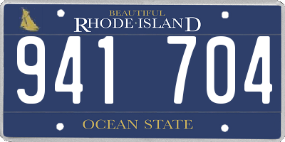 RI license plate 941704