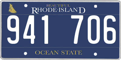 RI license plate 941706