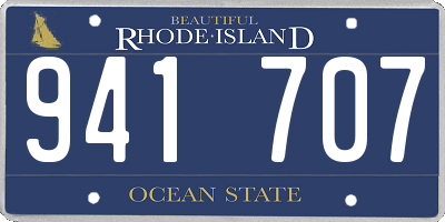 RI license plate 941707