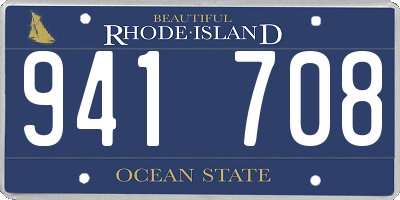 RI license plate 941708