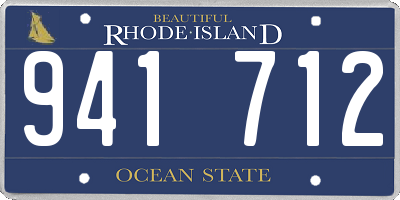 RI license plate 941712