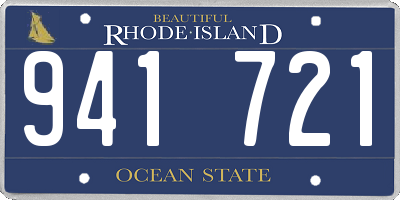 RI license plate 941721