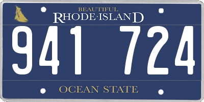 RI license plate 941724