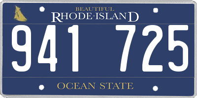 RI license plate 941725