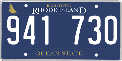 RI license plate 941730