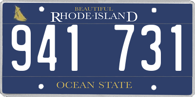 RI license plate 941731