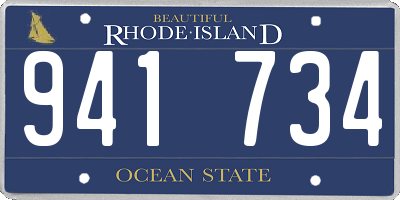 RI license plate 941734