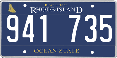 RI license plate 941735