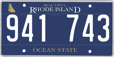 RI license plate 941743