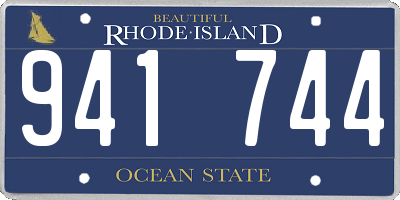 RI license plate 941744