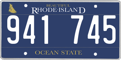 RI license plate 941745