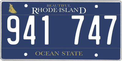 RI license plate 941747