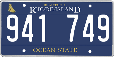 RI license plate 941749
