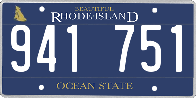 RI license plate 941751