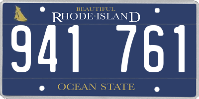 RI license plate 941761