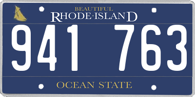 RI license plate 941763
