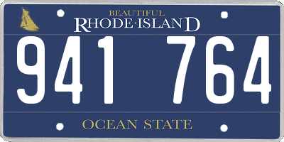RI license plate 941764