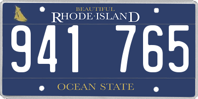 RI license plate 941765