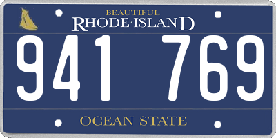 RI license plate 941769