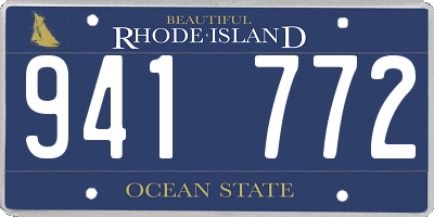RI license plate 941772