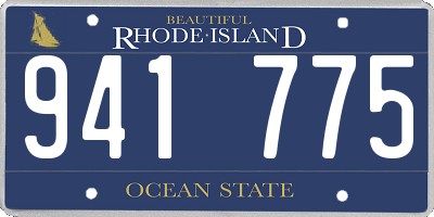 RI license plate 941775