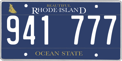 RI license plate 941777