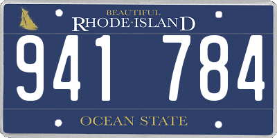 RI license plate 941784