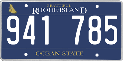RI license plate 941785