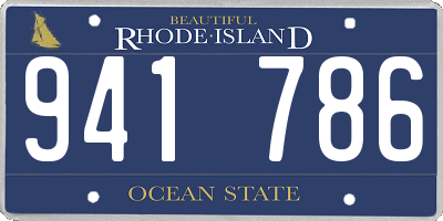RI license plate 941786