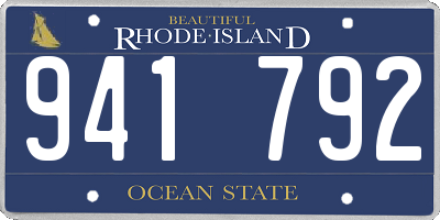 RI license plate 941792