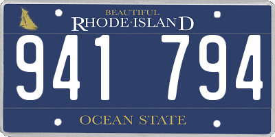 RI license plate 941794