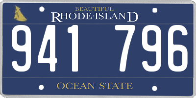 RI license plate 941796