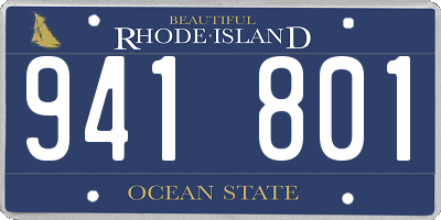 RI license plate 941801